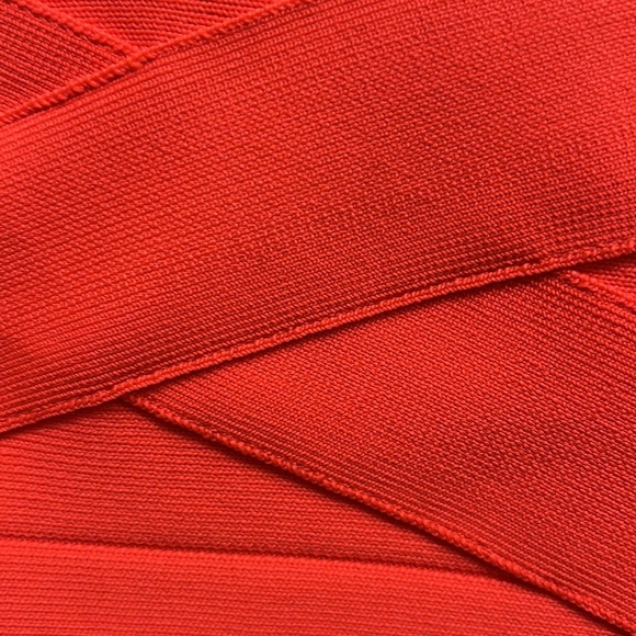 NWT,Bebe Classic Bandage V-Neck Midi Dress,cherry - Picture 17 of 17